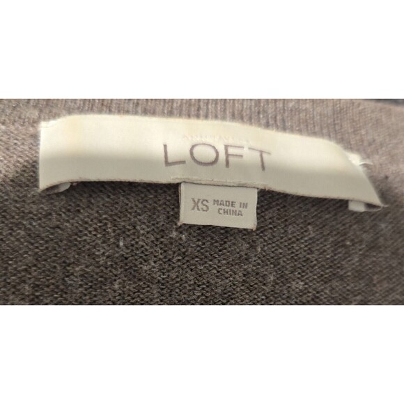 Loft Cardigan Sweater Womens‎ XS Extra Small Brown Button Front Pockets - Picture 3 of 4